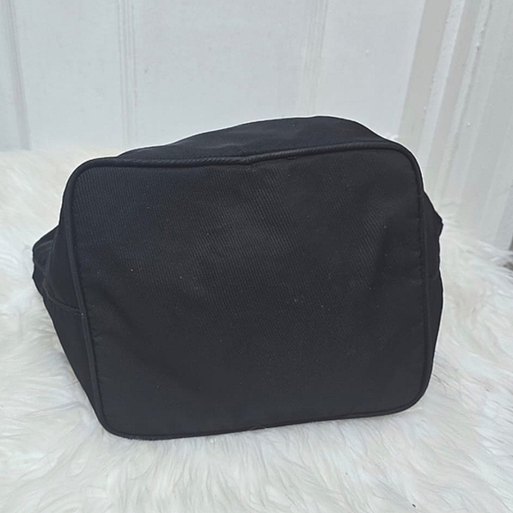 PRADA Tessuto Mini Nylon & Leather Tote Bag / Handbag in Black & Silver - Picture 9 of 13